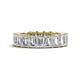 1 - Kerry 6x4 mm Emerald Cut Diamond Side Gallery Work Eternity Band 