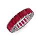 3 - Kerry 6x4 mm Emerald Cut Ruby Side Gallery Work Eternity Band 