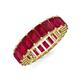 3 - Kerry 6x4 mm Emerald Cut Ruby Side Gallery Work Eternity Band 
