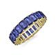 3 - Kerry 6x4 mm Emerald Cut Iolite Side Gallery Work Eternity Band 