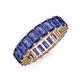 3 - Kerry 6x4 mm Emerald Cut Iolite Side Gallery Work Eternity Band 