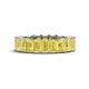 1 - Kerry 6x4 mm Emerald Cut Yellow Sapphire Side Gallery Work Eternity Band 