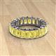 2 - Kerry 6x4 mm Emerald Cut Yellow Sapphire Side Gallery Work Eternity Band 
