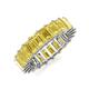 3 - Kerry 6x4 mm Emerald Cut Yellow Sapphire Side Gallery Work Eternity Band 