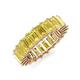 3 - Kerry 6x4 mm Emerald Cut Yellow Sapphire Side Gallery Work Eternity Band 