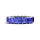 1 - Kerry 6x4 mm Emerald Cut Tanzanite Side Gallery Work Eternity Band 