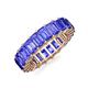 3 - Kerry 6x4 mm Emerald Cut Tanzanite Side Gallery Work Eternity Band 