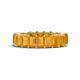 1 - Kerry 6x4 mm Emerald Cut Citrine Side Gallery Work Eternity Band 