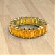 2 - Kerry 6x4 mm Emerald Cut Citrine Side Gallery Work Eternity Band 