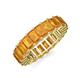 3 - Kerry 6x4 mm Emerald Cut Citrine Side Gallery Work Eternity Band 