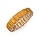 3 - Kerry 6x4 mm Emerald Cut Citrine Side Gallery Work Eternity Band 