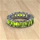 2 - Kerry 6x4 mm Emerald Cut Peridot Side Gallery Work Eternity Band 
