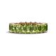 1 - Kerry 6x4 mm Emerald Cut Peridot Side Gallery Work Eternity Band 