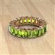 2 - Kerry 6x4 mm Emerald Cut Peridot Side Gallery Work Eternity Band 