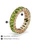 4 - Kerry 6x4 mm Emerald Cut Peridot Side Gallery Work Eternity Band 