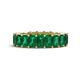 1 - Kerry 6x4 mm Emerald Cut Emerald Side Gallery Work Eternity Band 
