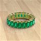 2 - Kerry 6x4 mm Emerald Cut Emerald Side Gallery Work Eternity Band 