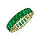 3 - Kerry 6x4 mm Emerald Cut Emerald Side Gallery Work Eternity Band 