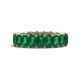 1 - Kerry 6x4 mm Emerald Cut Emerald Side Gallery Work Eternity Band 