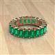 2 - Kerry 6x4 mm Emerald Cut Emerald Side Gallery Work Eternity Band 