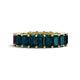 1 - Kerry 6x4 mm Emerald Cut London Blue Topaz Side Gallery Work Eternity Band 