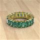 2 - Kerry 6x4 mm Emerald Cut Lab Created Alexandrite Side Gallery Work Eternity Band 