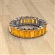 2 - Kerry 6x4 mm Emerald Cut Citrine Side Gallery Work Eternity Band 