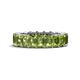 1 - Kerry 6x4 mm Emerald Cut Peridot Side Gallery Work Eternity Band 