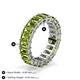 4 - Kerry 6x4 mm Emerald Cut Peridot Side Gallery Work Eternity Band 
