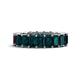 1 - Kerry 6x4 mm Emerald Cut London Blue Topaz Side Gallery Work Eternity Band 