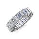 3 - Kerry 6x4 mm Emerald Cut Diamond Side Gallery Work Eternity Band 