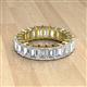 2 - Kerry 6x4 mm Emerald Cut Forever One Moissanite Side Gallery Work Eternity Band 