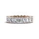 1 - Kerry 6x4 mm Emerald Cut Forever One Moissanite Side Gallery Work Eternity Band 