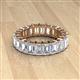 2 - Kerry 6x4 mm Emerald Cut Forever One Moissanite Side Gallery Work Eternity Band 