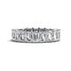 1 - Kerry 6x4 mm Emerald Cut Forever One Moissanite Side Gallery Work Eternity Band 