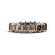1 - Kerry 6x4 mm Emerald Cut Smoky Quartz Side Gallery Work Eternity Band 