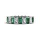 1 - Kerry 6x4 mm Emerald Cut Lab Grown Diamond and Lab Created Alexandrite Side Gallery Work Eternity Band 