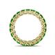 5 - Lucida 3.40 mm Round Green Garnet U Prong Eternity Band 