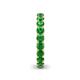 6 - Lucida 3.40 mm Round Green Garnet U Prong Eternity Band 