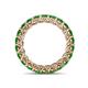 5 - Lucida 3.40 mm Round Green Garnet U Prong Eternity Band 