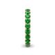 6 - Lucida 3.40 mm Round Green Garnet U Prong Eternity Band 