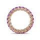5 - Lucida 3.40 mm Round Amethyst U Prong Eternity Band 