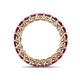 5 - Lucida 3.40 mm Round Rhodolite Garnet U Prong Eternity Band 