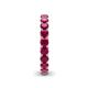 6 - Lucida 3.40 mm Round Rhodolite Garnet U Prong Eternity Band 