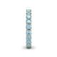 6 - Lucida 3.40 mm Round Aquamarine U Prong Eternity Band 