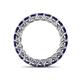 5 - Lucida 3.40 mm Round Blue Sapphire U Prong Eternity Band 