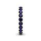 6 - Lucida 3.40 mm Round Blue Sapphire U Prong Eternity Band 