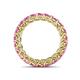5 - Lucida 3.40 mm Round Pink Sapphire U Prong Eternity Band 
