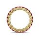 5 - Lucida 3.40 mm Round Pink Tourmaline U Prong Eternity Band 