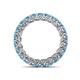 5 - Lucida 3.40 mm Round Blue Topaz U Prong Eternity Band 